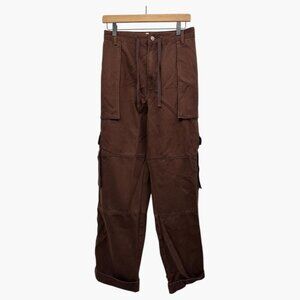 Woolrich Brown Cargo Pants XXL Cotton Casual Plus Size